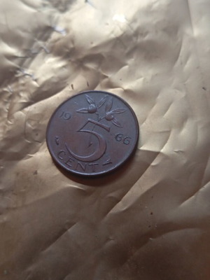Netherlands 1966 5 Cents coin like new