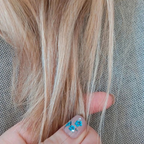 Hair Extensions like new, 50cm, 90% natural hair with brush