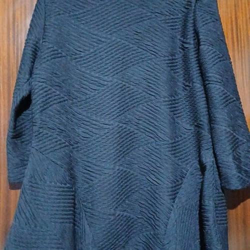 New Directions black asymmetrical blouse tunic, size M