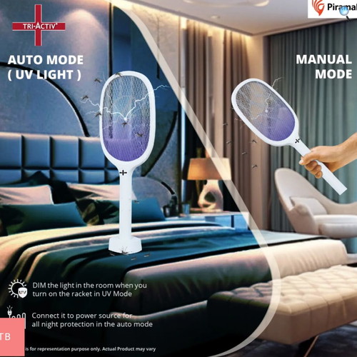 Rechargeable electric insect zapper racket new