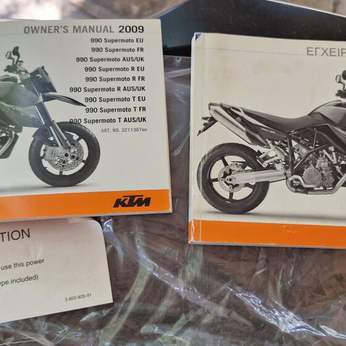 KTM 990 Supermoto Owner's Manual 2009 like new