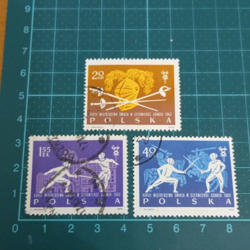 Poland stamps 1963 like new, 28th World Fencing Championship