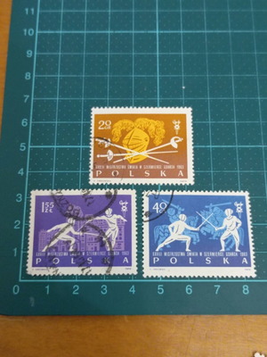 Poland stamps 1963 like new, 28th World Fencing Championship