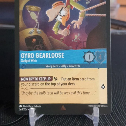 Disney Lorcana Gyro Gearloose #144 Cold Foil card like new