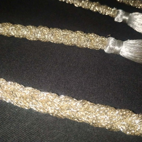 Curtain Tieback with Tassels Made of Gold Silk 1.80m