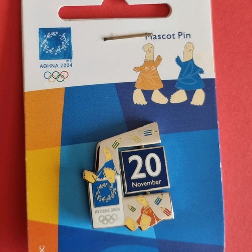 Authentic Athens 2004 Olympic Pin used, 20 November edition