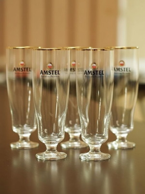 Amstel Premium glasses new, set of 6 pieces