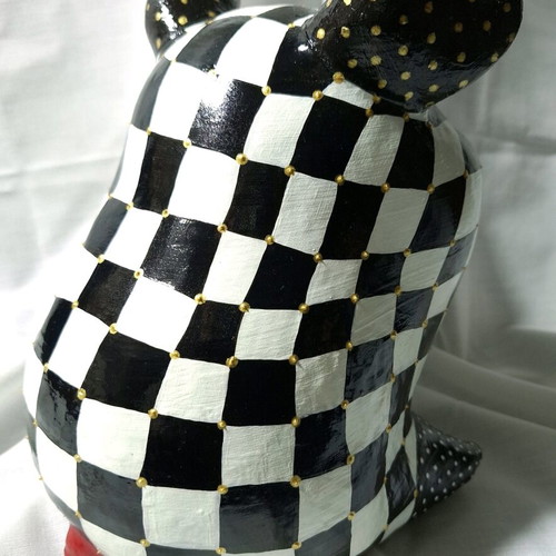 Hand-painted pig figurine made to order