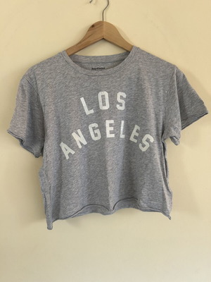 Juicy Couture Black Label Grey Cropped T-Shirt Los Angeles size M like new