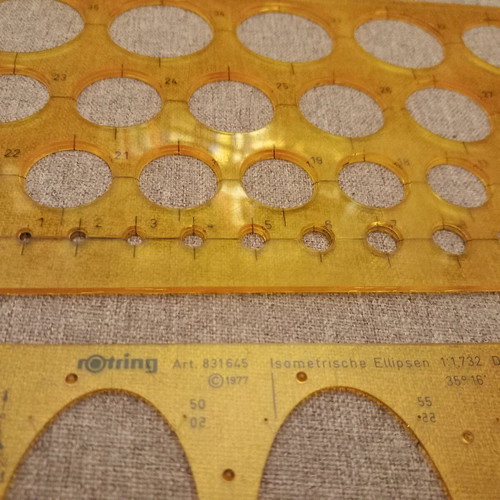 Stencil circles and Rotring templates like new