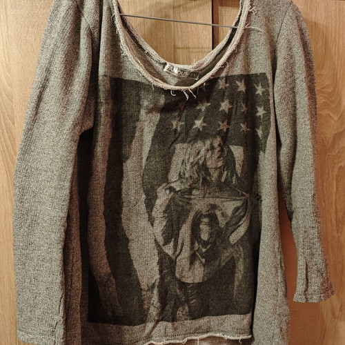 Famous Long-Sleeve Shirt used, size L, gray