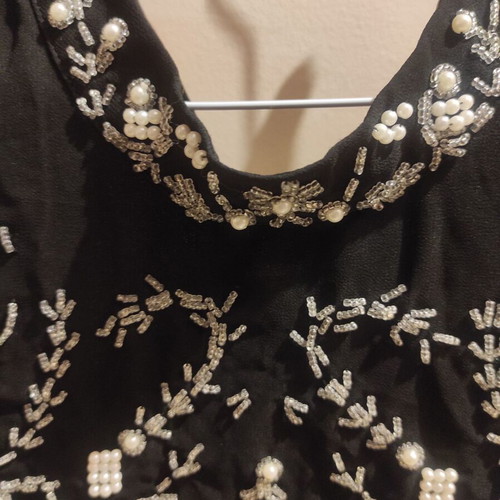 Forever 21 top new with pearls, size M, black