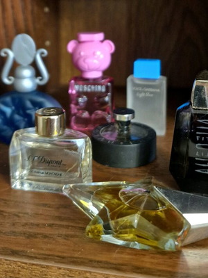 Perfume miniatures used, set of 5 with box