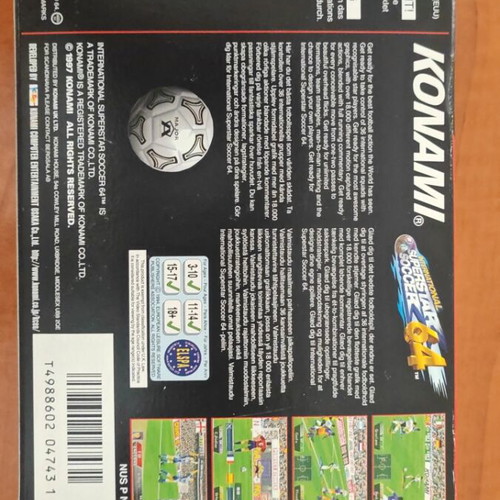 Nintendo 64 International Superstar Soccer 64 Konami like new