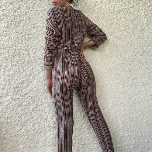Pull & Bear striped women's jumpsuit like new, size S-XS