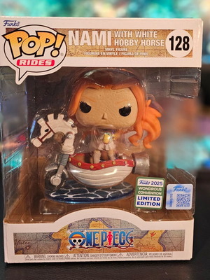 Funko Pop! One Piece Rides Deluxe Nami with White Hobby Horse #128 new