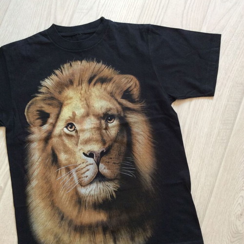 Vintage Trinity Products Shirt Mens Black 1995 Lion All Over Print M like new