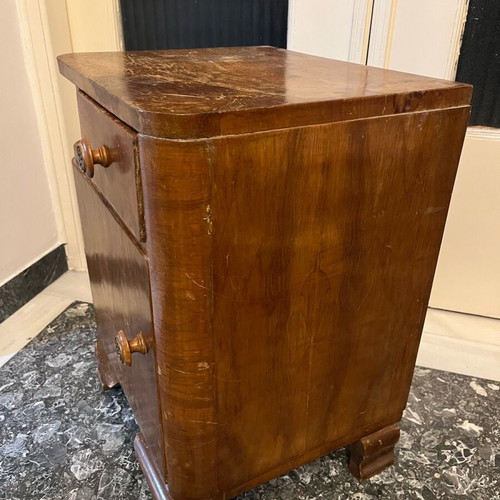 Art Deco nightstand used, antique from the 1930s