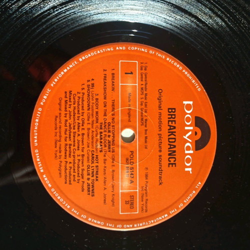 Original Motion Picture Soundtrack Breakdance 1984 like new