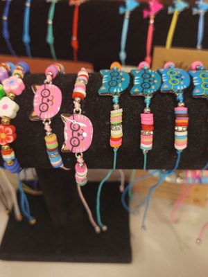 Children's bracelets new, set of 22, multicolor