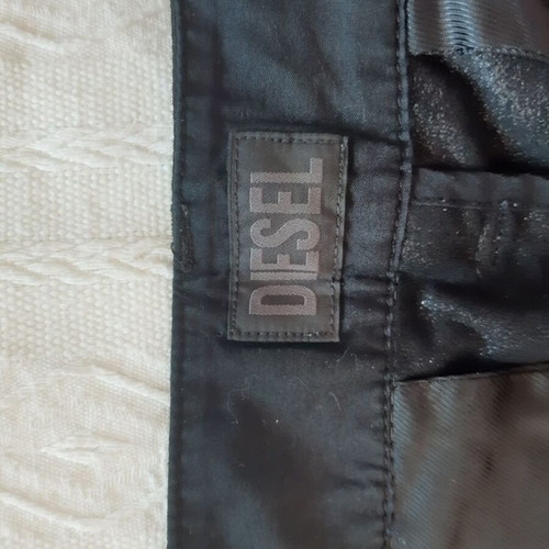 Diesel black short shorts, cotton and metallic thread, size 27