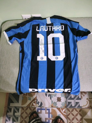 Inter Milan Lautaro Υπογεγραμμένη εμφάνιση σαν καινούργιο επίσημο αντίγραφο