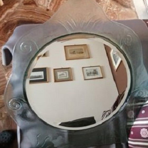 Mirror with sandblasting imported new, rare piece