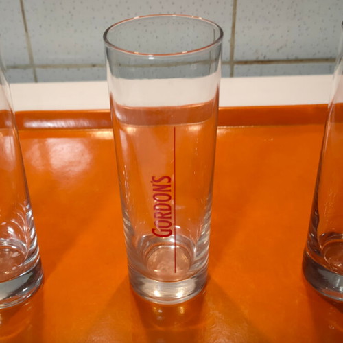 Gordon's three collectible souvenir glasses like new