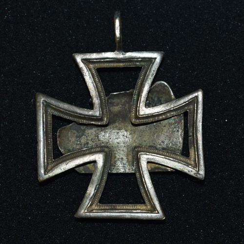 Panzer on iron cross silver plated used