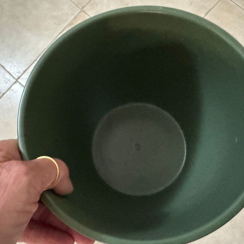 Clay flowerpot caspo new in green color