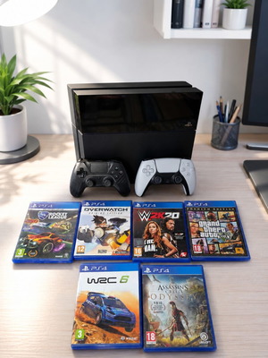 PlayStation 4 500GB като нов с 2 контролера и 6 топ игри