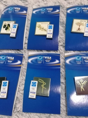 Olympics 2004 pins new, collectible olive series, set of 6