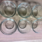 Set of 6 glass serving bowls like new