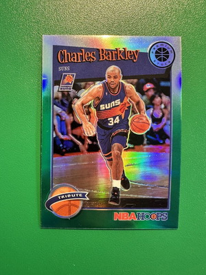 Panini NBA Hoops Premium Stock Charles Barkley Tribute Green Prizm card new