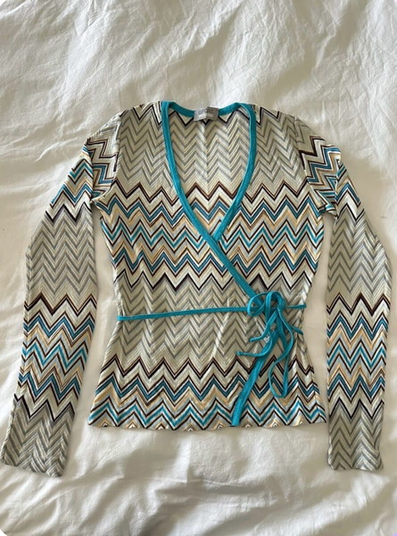 Missoni μάλλινη κρουαζέ ζακέτα