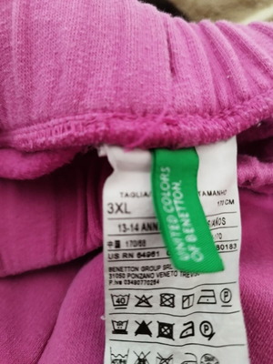 Benetton tracksuit pink used, size 13-14