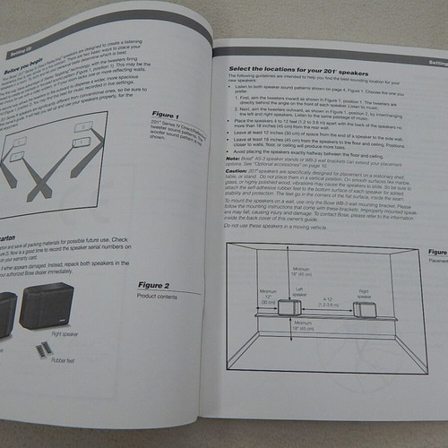 Bose 201 speaker presentation brochure like new