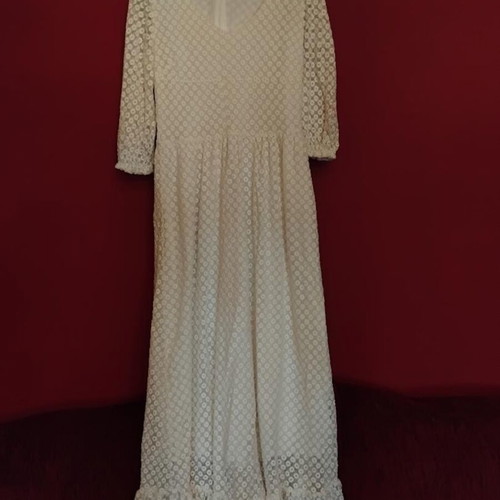 Brigitte Bardot x La Redoute romantic 70s inspired dress, like new, white, size S