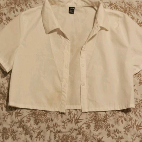White t-shirt used, size S, with small stain