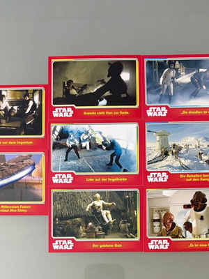 Κάρτες Star Wars Topps καινούργιες, σετ 8 στα γερμανικά