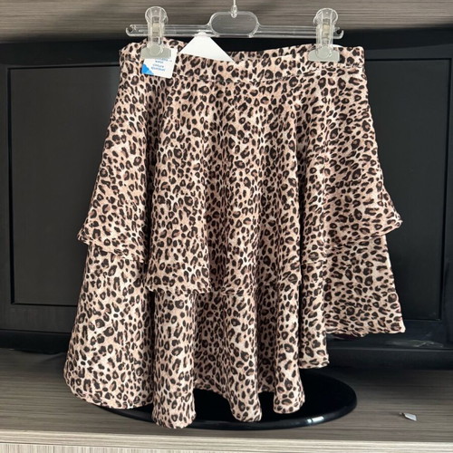 Mayoral leopard print asymmetrical skirt new, size 14