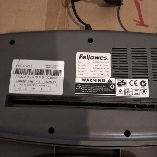 Fellowes portable paper shredder used