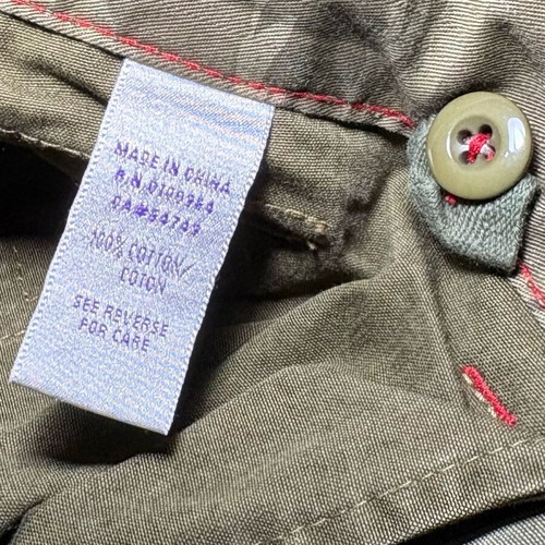Vintage Cargo Pants Olive Green with Save the Planet Embroidery like new