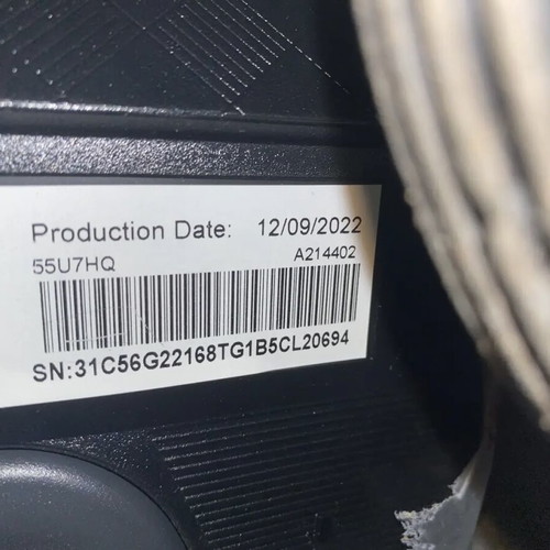 Hisense 55u7hq used with broken panel