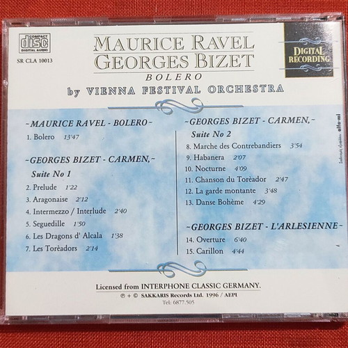 Maurice Ravel - Georges Bizet CD like new, classical music