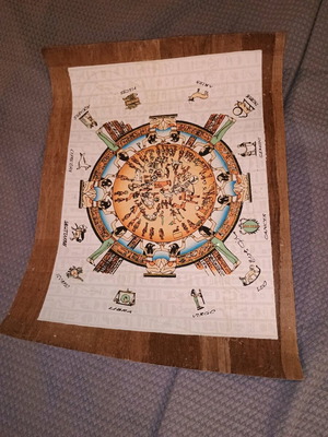 Zodiac Tree Cycle on papyrus new from ancient Egypt