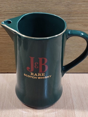 J&B scotch whisky παλιά πράσινη κεραμική κανάτα