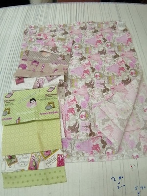 Small fabric scraps new, pack of 9 pieces