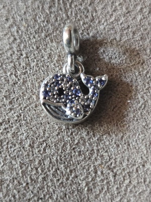 Pandora Me Whale Charm, blue and silver