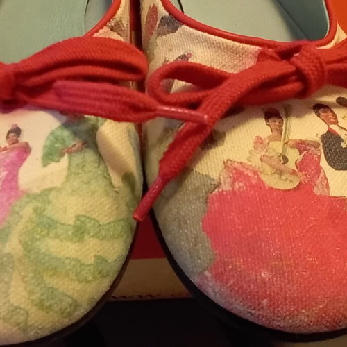 Camper Twin Ballet Mariachi & Dancers flats like new, multicolor, size 36